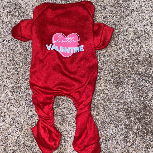 Puppy Dog Pajamas Onsie Valentines Day XS - Picture 2 of 3